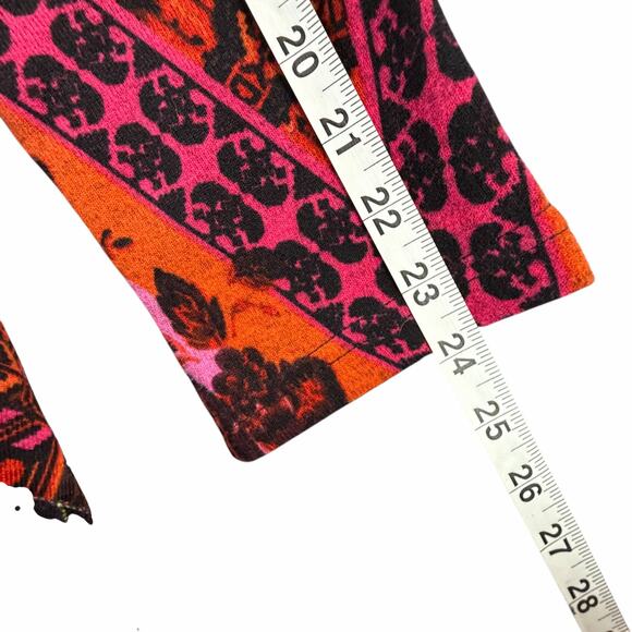 Sacred Threads Tunic Top M Black Orange Patchwork Festival Art To Wear Lagenlook - Picture 11 of 16